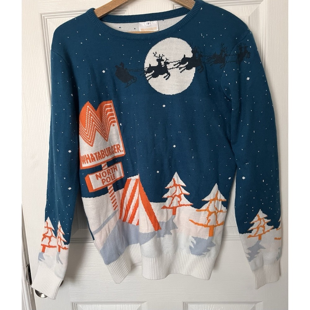 Whataburger Christmas Santa North Pole Sweater Holiday Unisex Size S